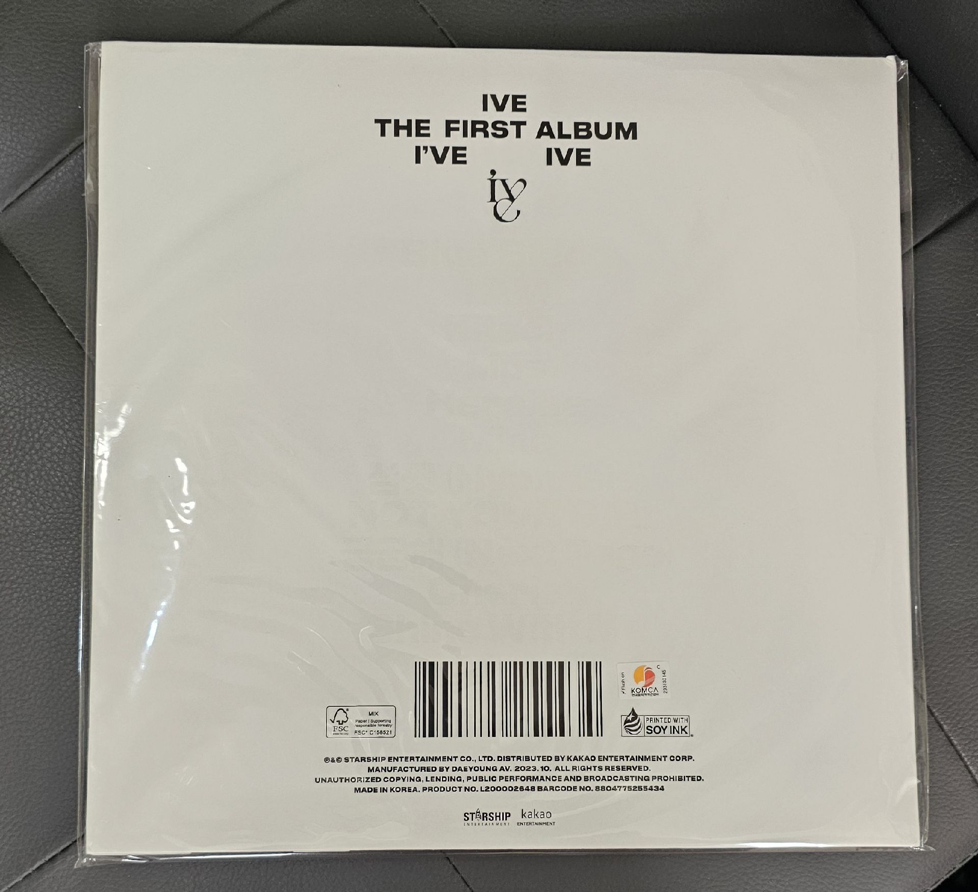 [現貨] IVE 正規一 黑膠空專