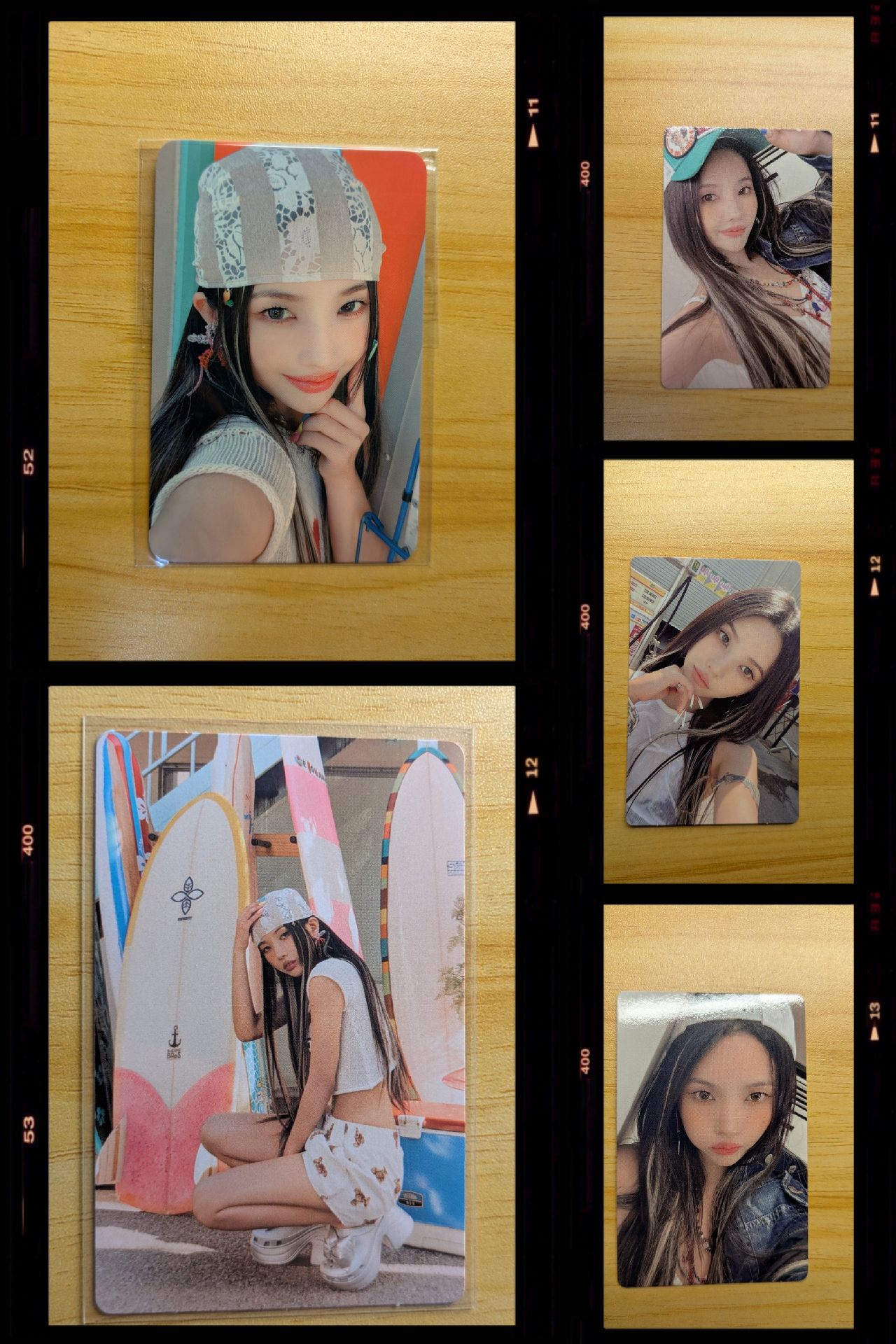 🐹 迷七黑長直挑染造型小盤 共5張 | 未掃QR卡