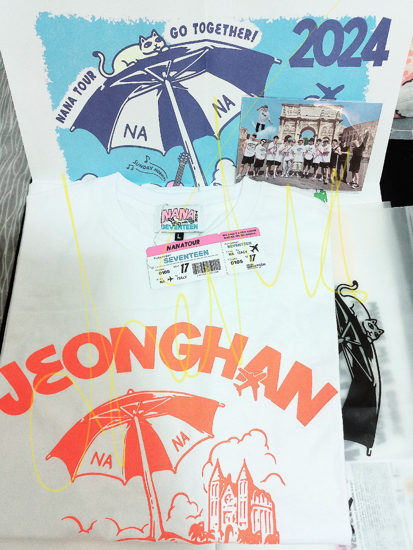 [🐰全新現貨]NaNaTour T-SHIRT 淨漢 JEONGHAN 衣服