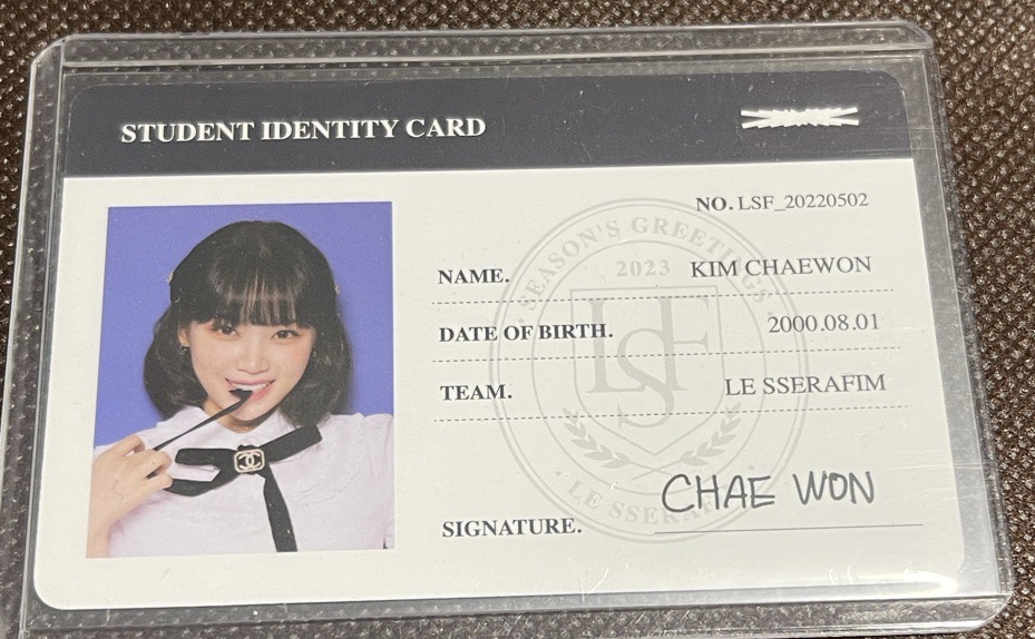 23’年曆 年曆卡 ID卡 CHAEWON