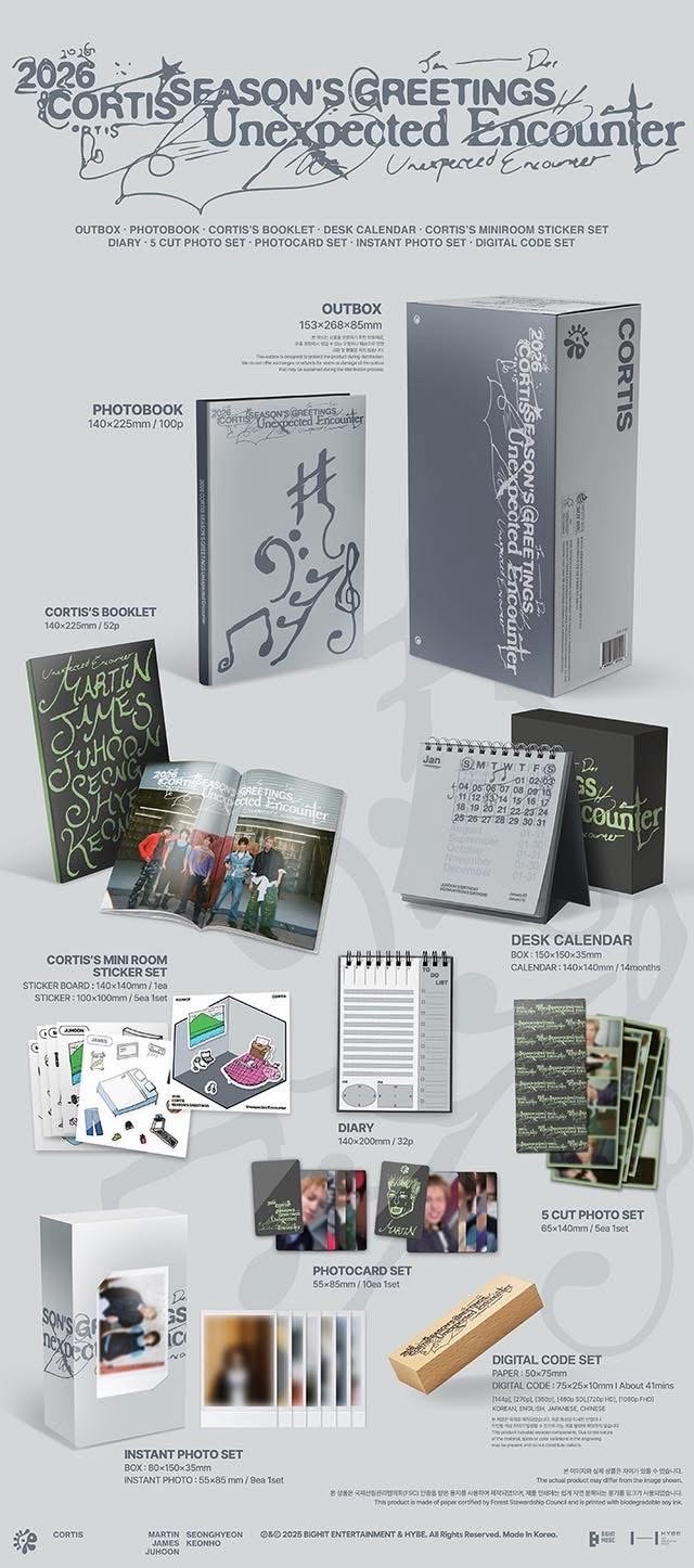 CORTIS年曆成員set