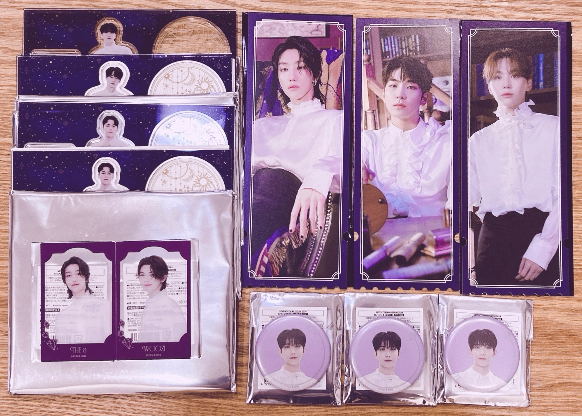 SEVENTEEN 博物館 立牌 徽章 透卡