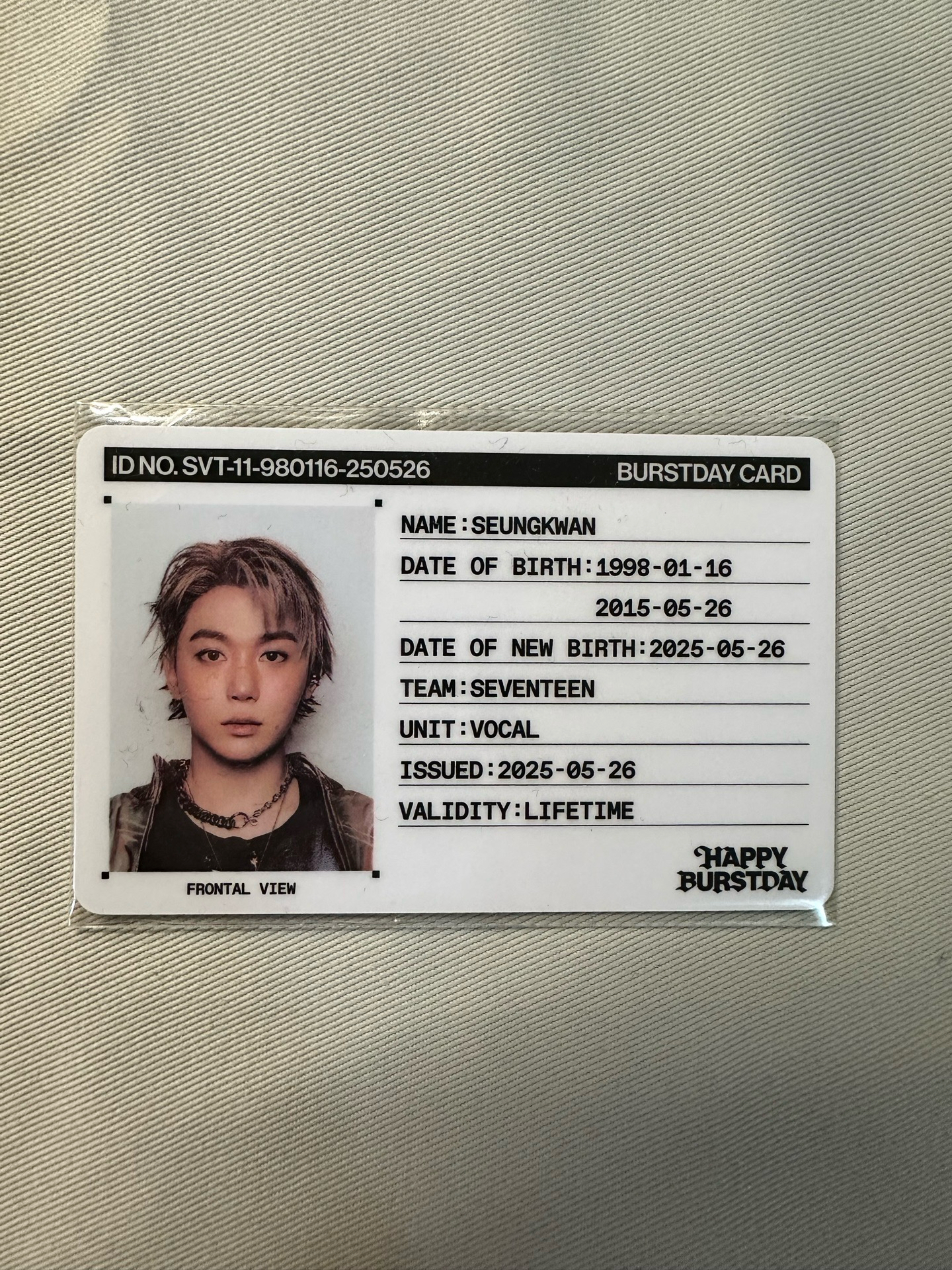 Seungkwan ID card