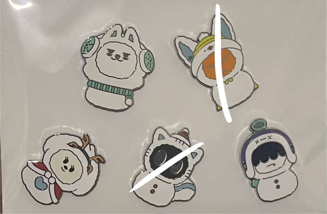 角巴兔雪人徽章 勇猛/栗嘻/哼呀寧 