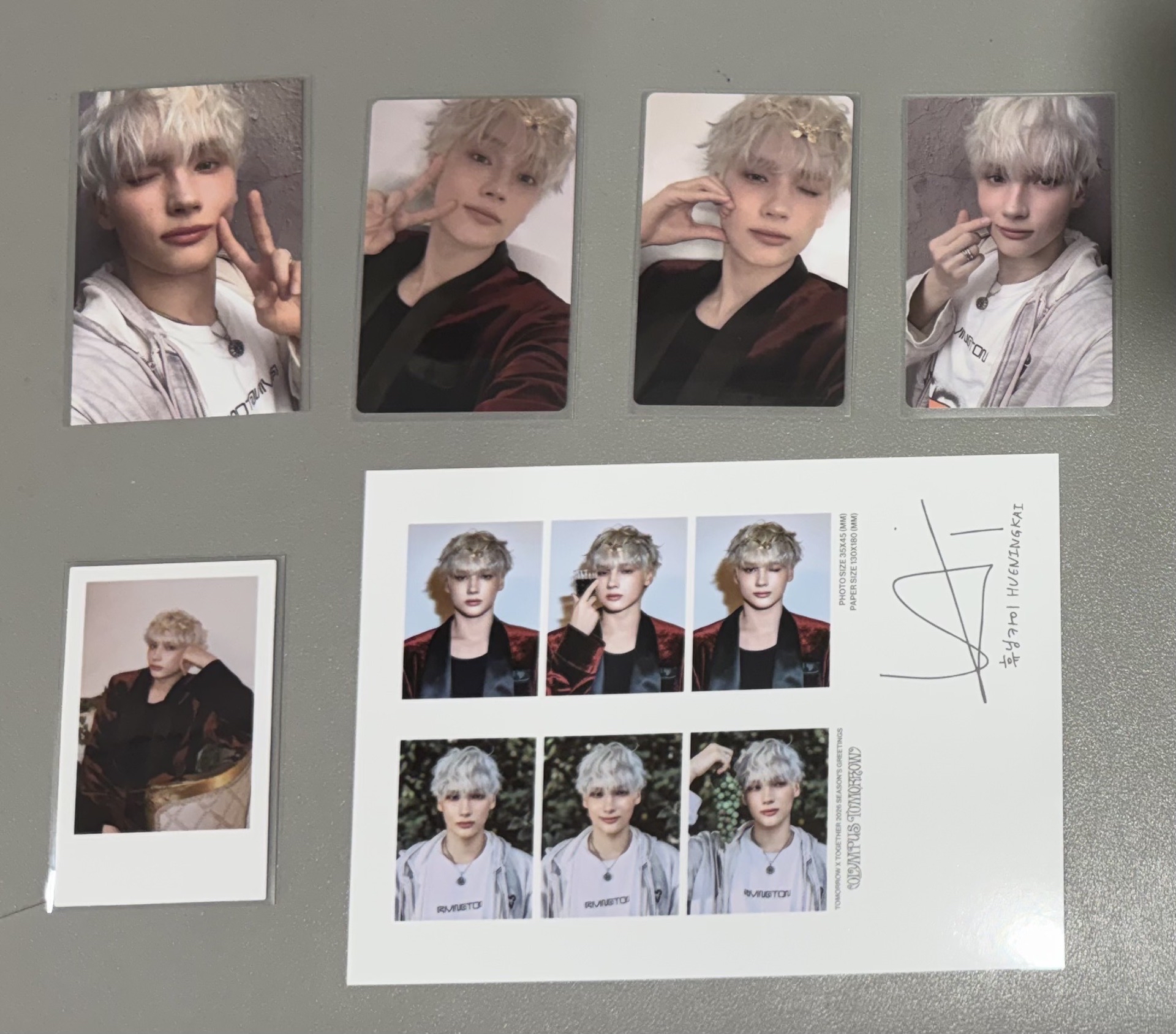 年曆卡 竣彬圭顯個人set