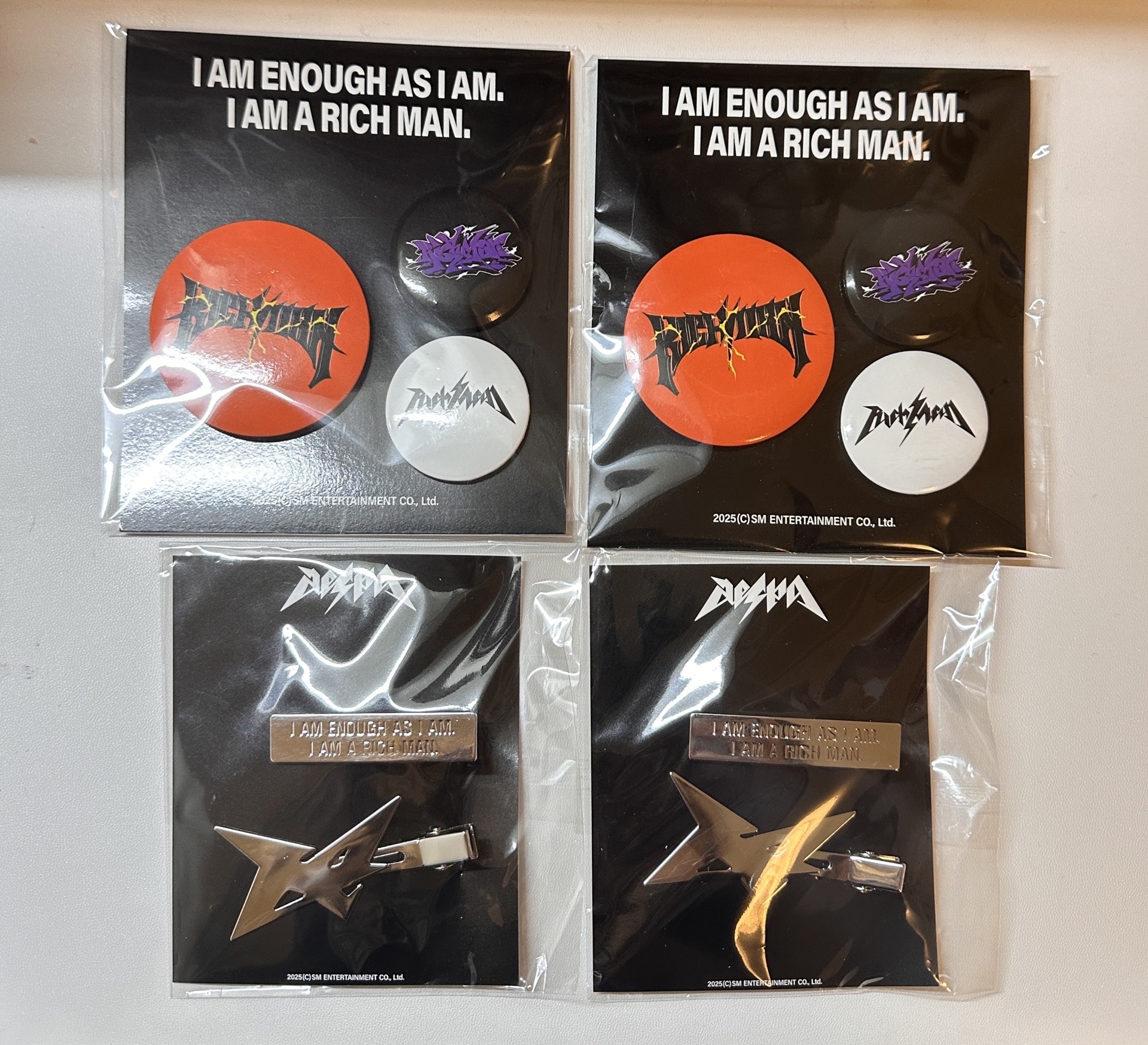 aespa WEEK #RichMan 快閃店周邊 徽章組/髮夾組