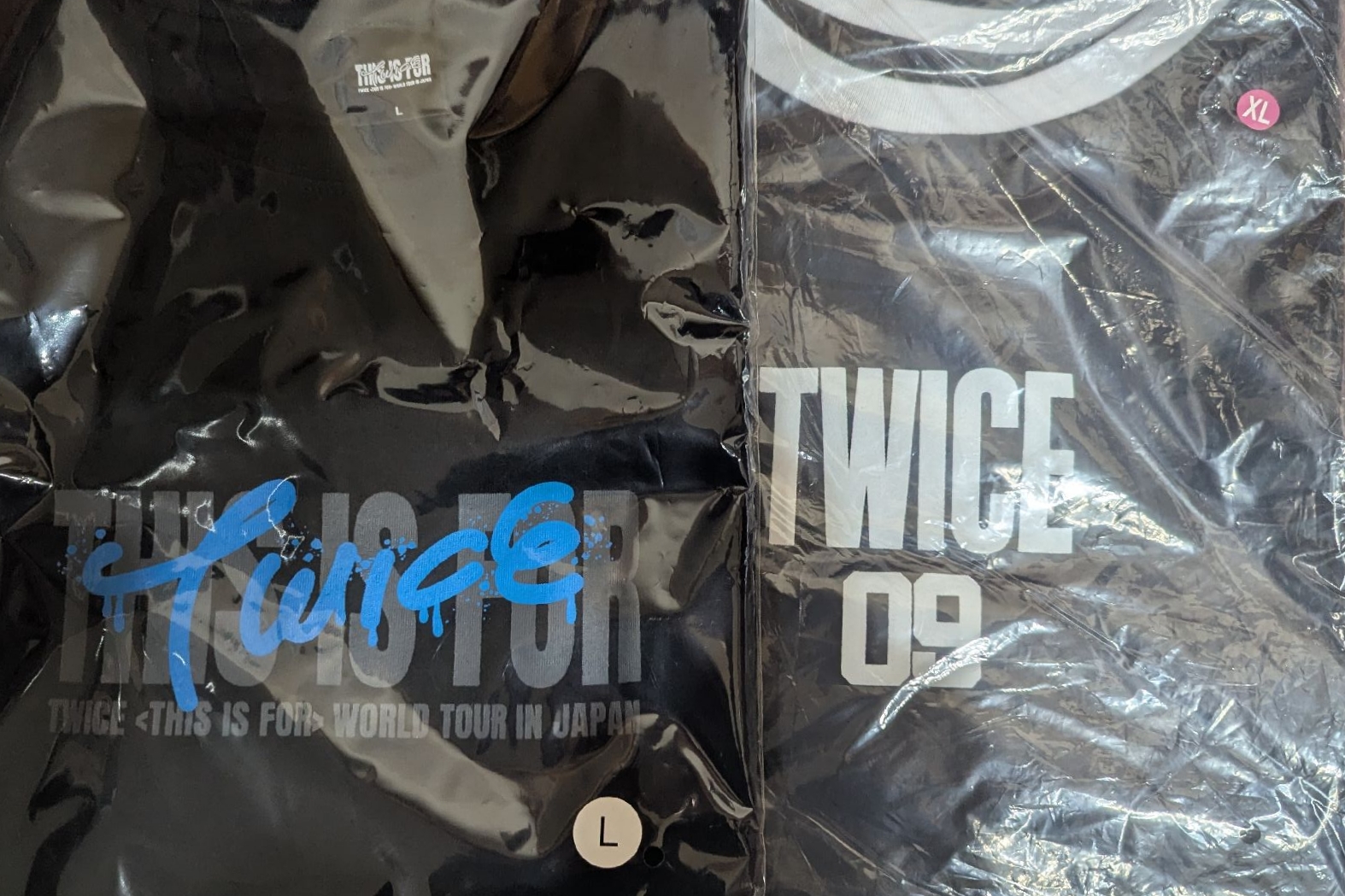 子瑜日場T（L）和臺灣快閃T（XL）