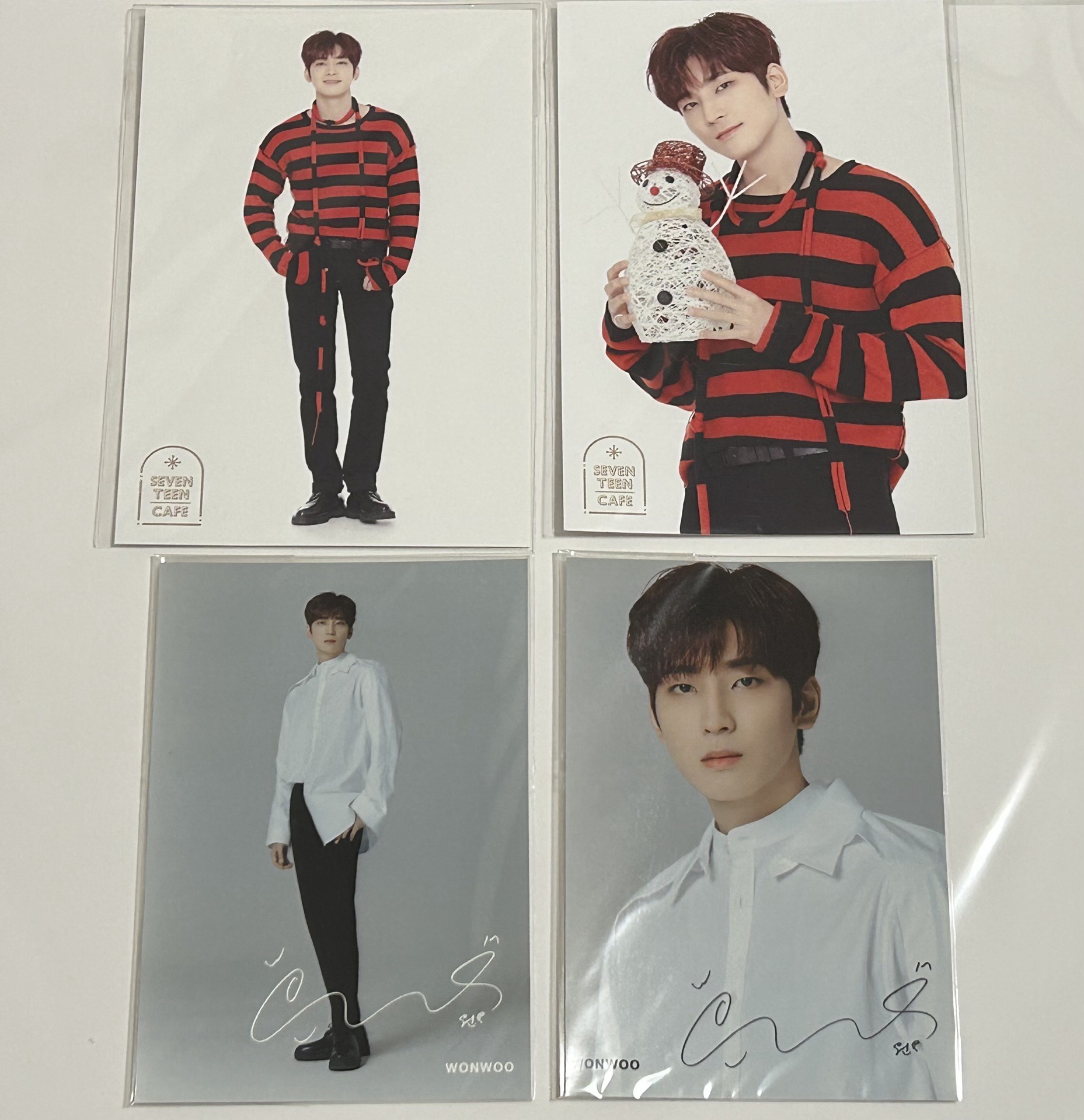 WONWOO 冬季CAFE明信片+羅森生寫真L判