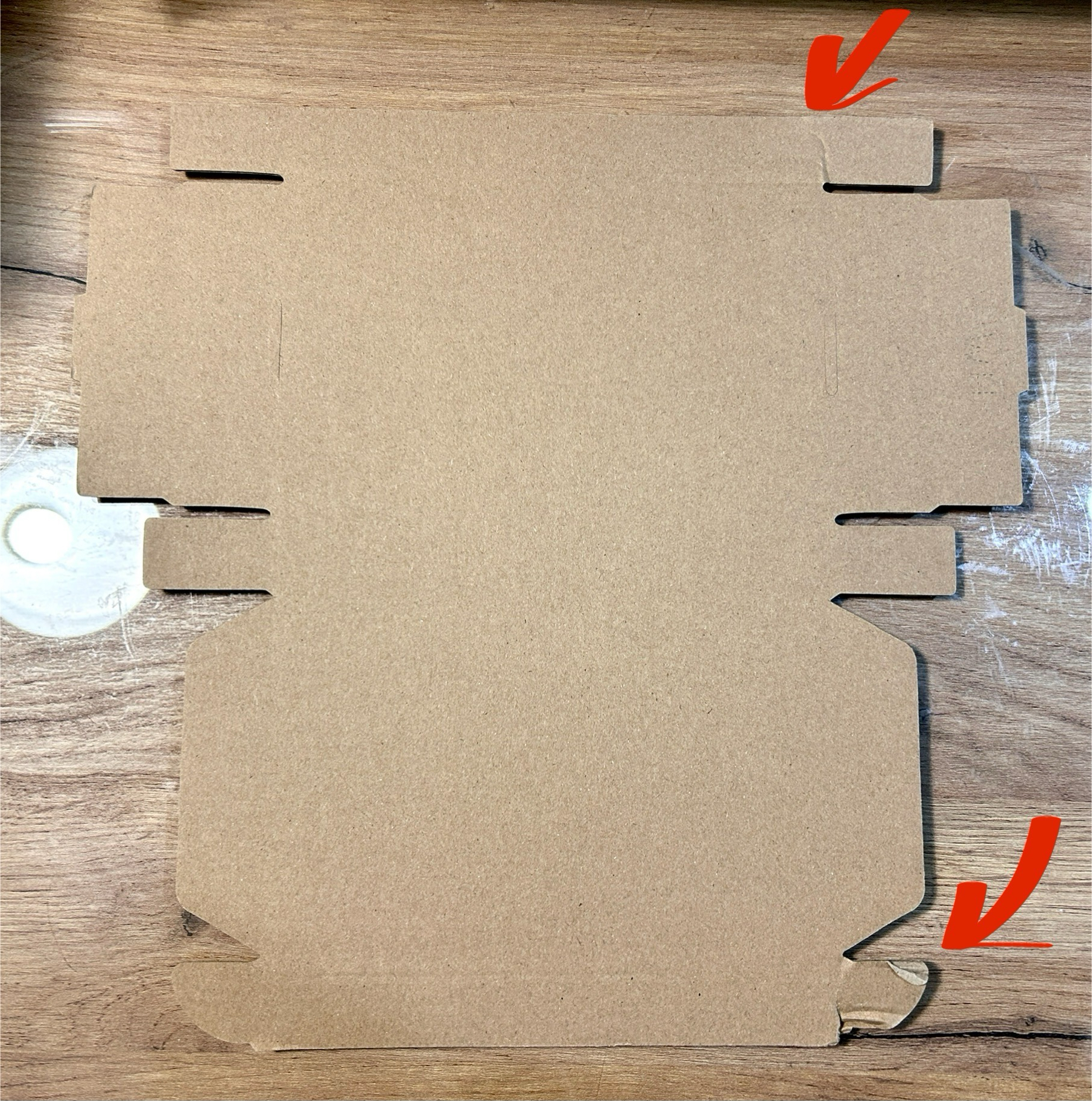 廠損牛皮色飛機盒 19x11x3(cm)
