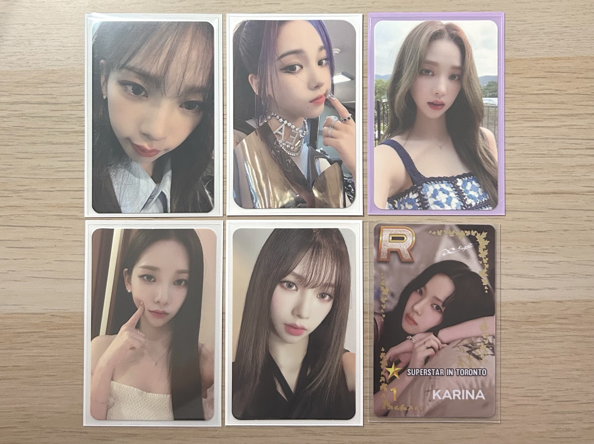 aespa Karina 小卡 熱卡 愛寶 Girls 美盒 戳臉 印尼 泰國 簽售卡 紫包 多倫多 遊戲卡