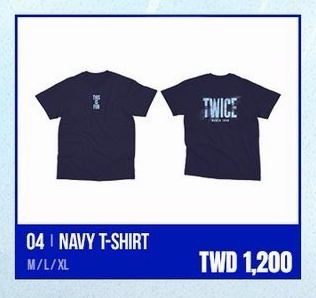 TWICE快閃-NAVY海軍藍短T(M)