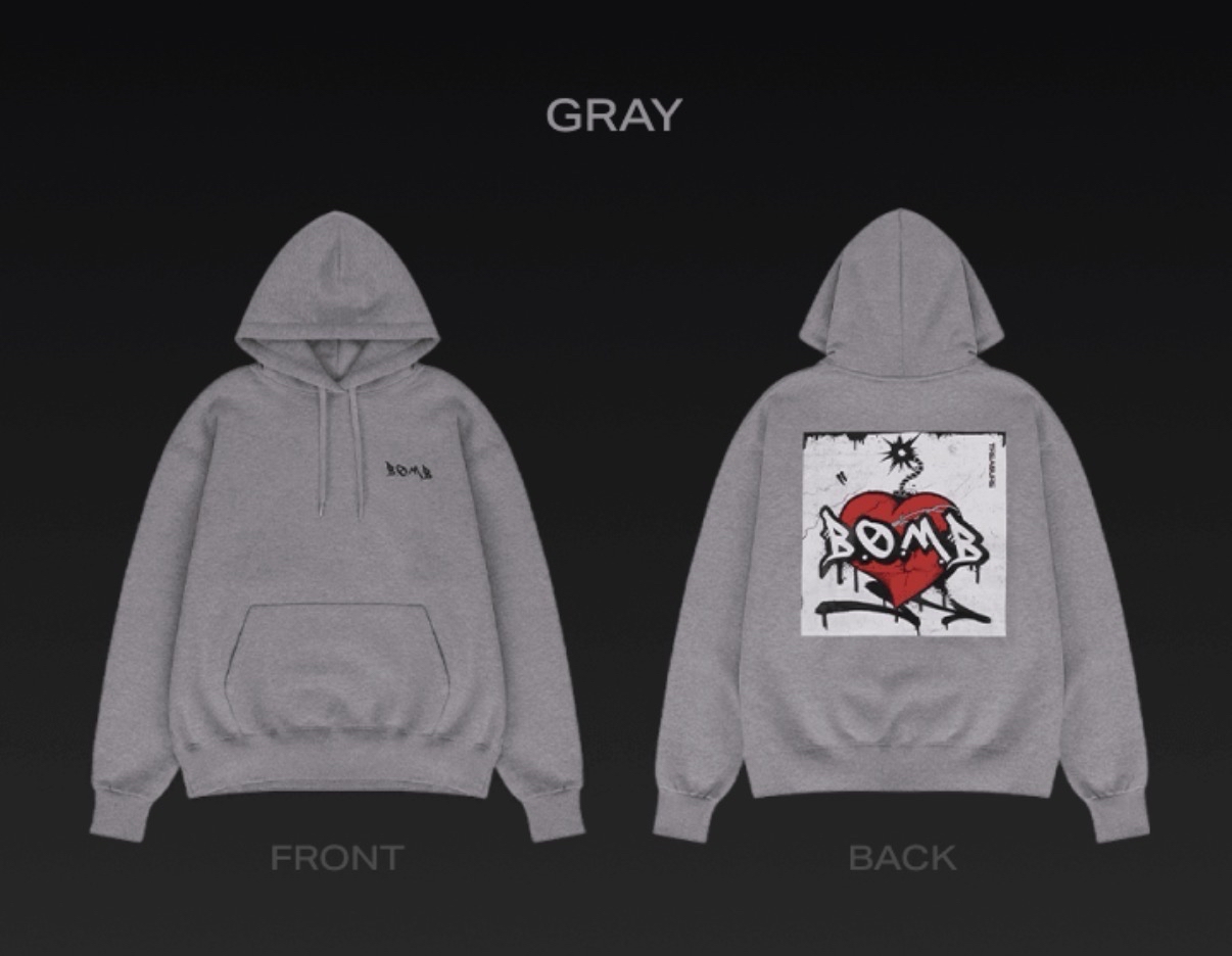 TREASURE B.O.M.B 帽踢 灰色L號