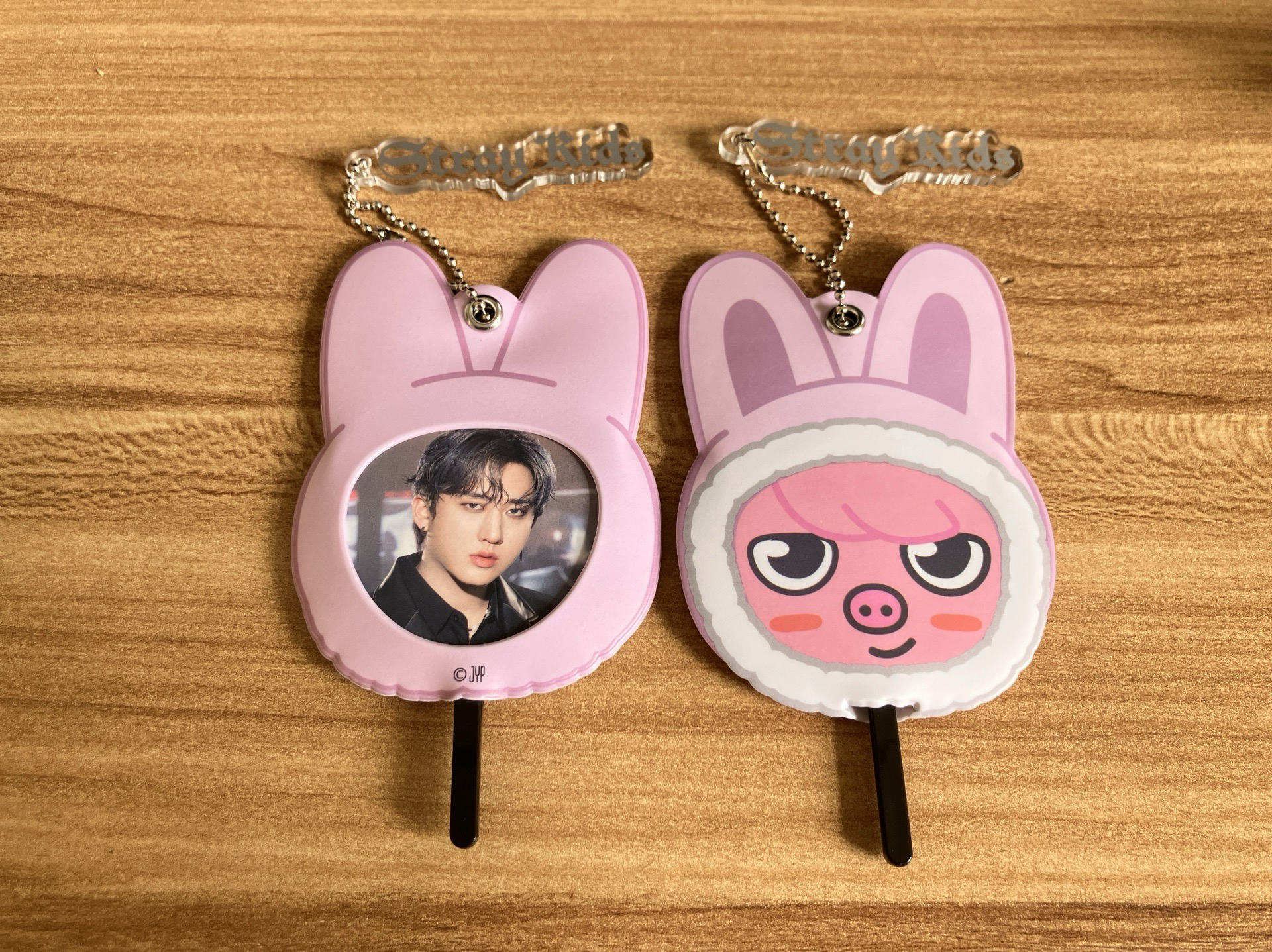 迷你吊飾扇 毛帽彬