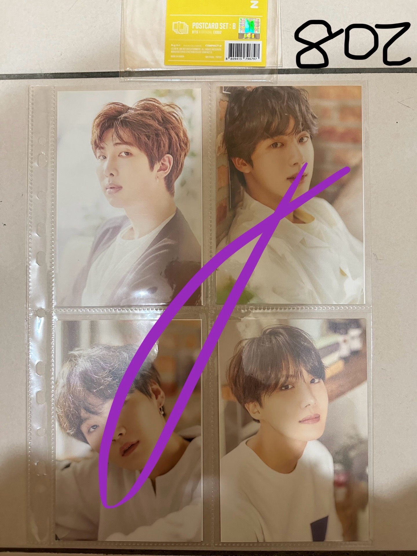 [拆售］2018 BTS EXHIBITION '오,늘' 今日展周邊 明信片