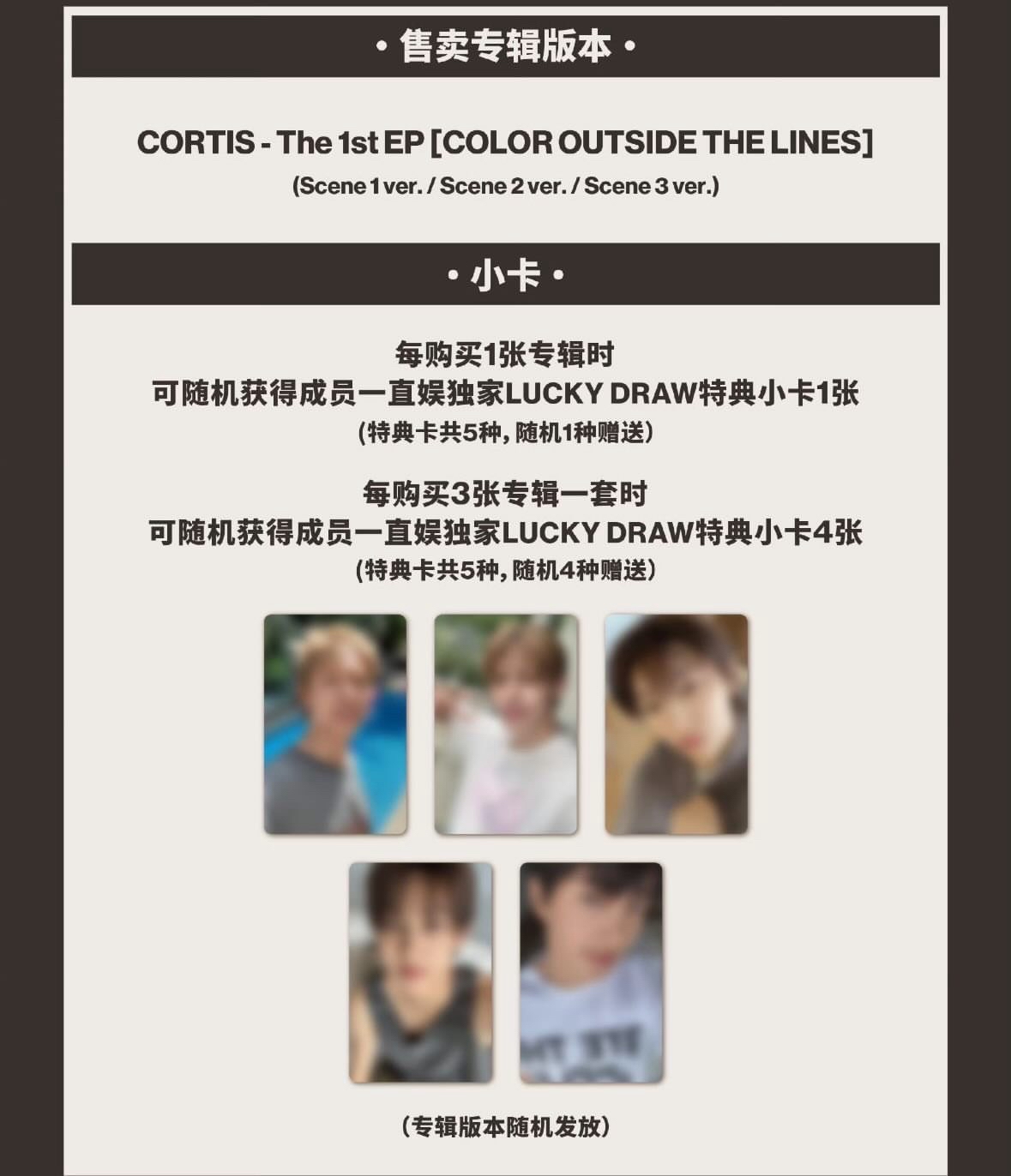 CORTIS 一卡一專 2025年末 yzy7.0 末場幸運卡 線下購買