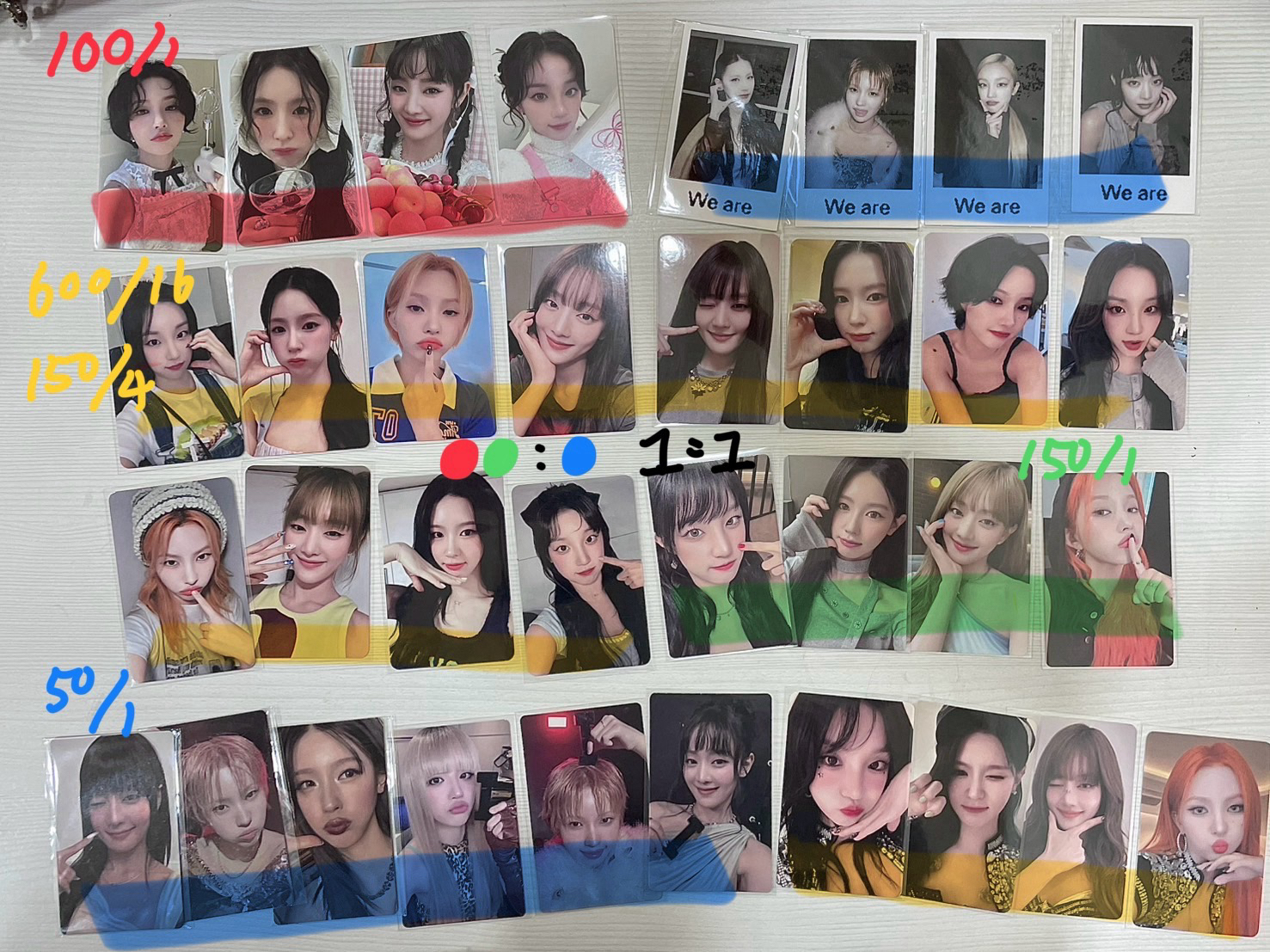 綁卡。娃套卡區（皆四人缺刷）