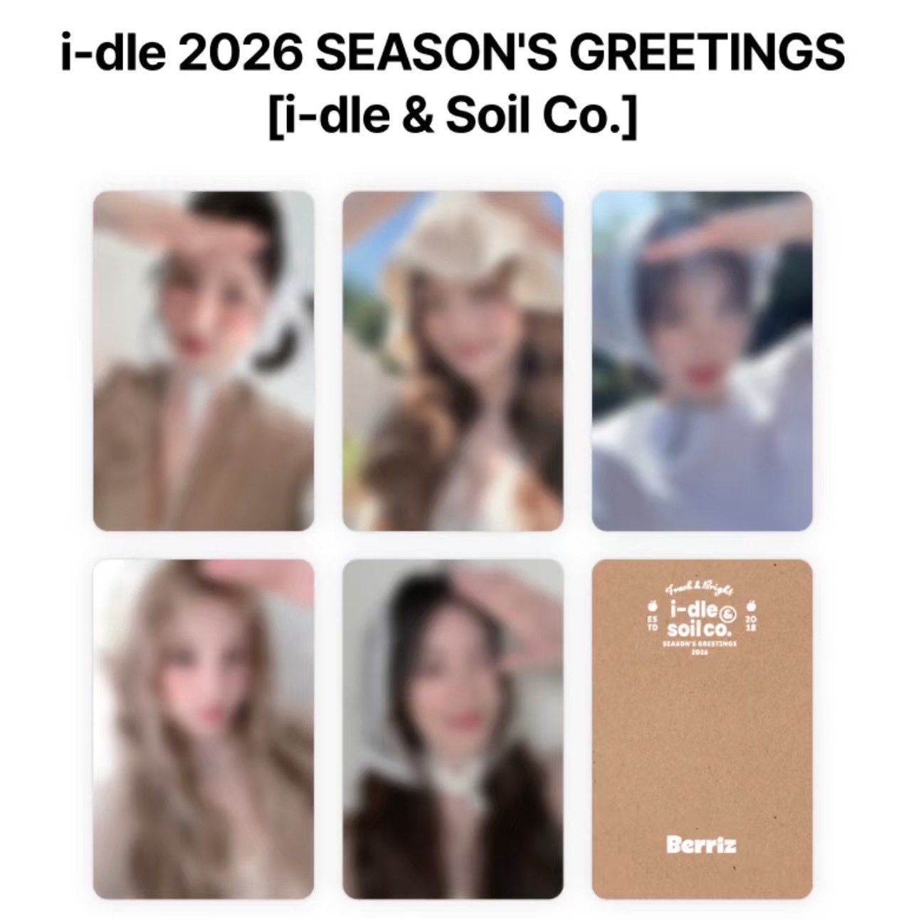非現 I-dle 2026台曆 Berriz特典卡