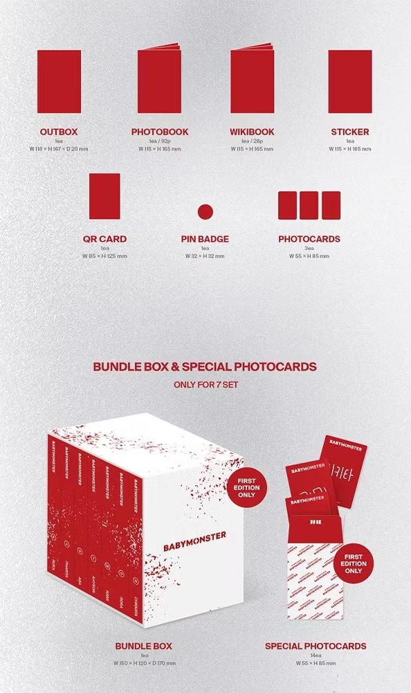 Babymonster出道專含預購特典+YG特典