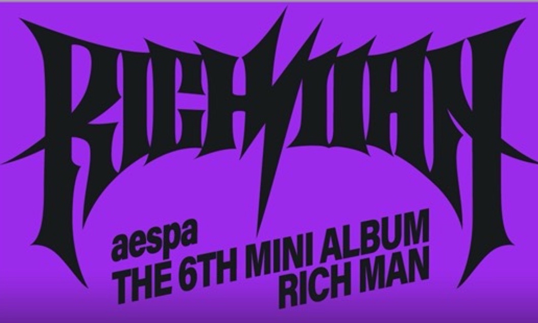 Rich Man 快閃 黑色aespa印花方巾