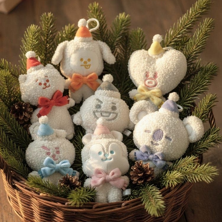 BT21 SNOWMAN PLUSH KEYRING
