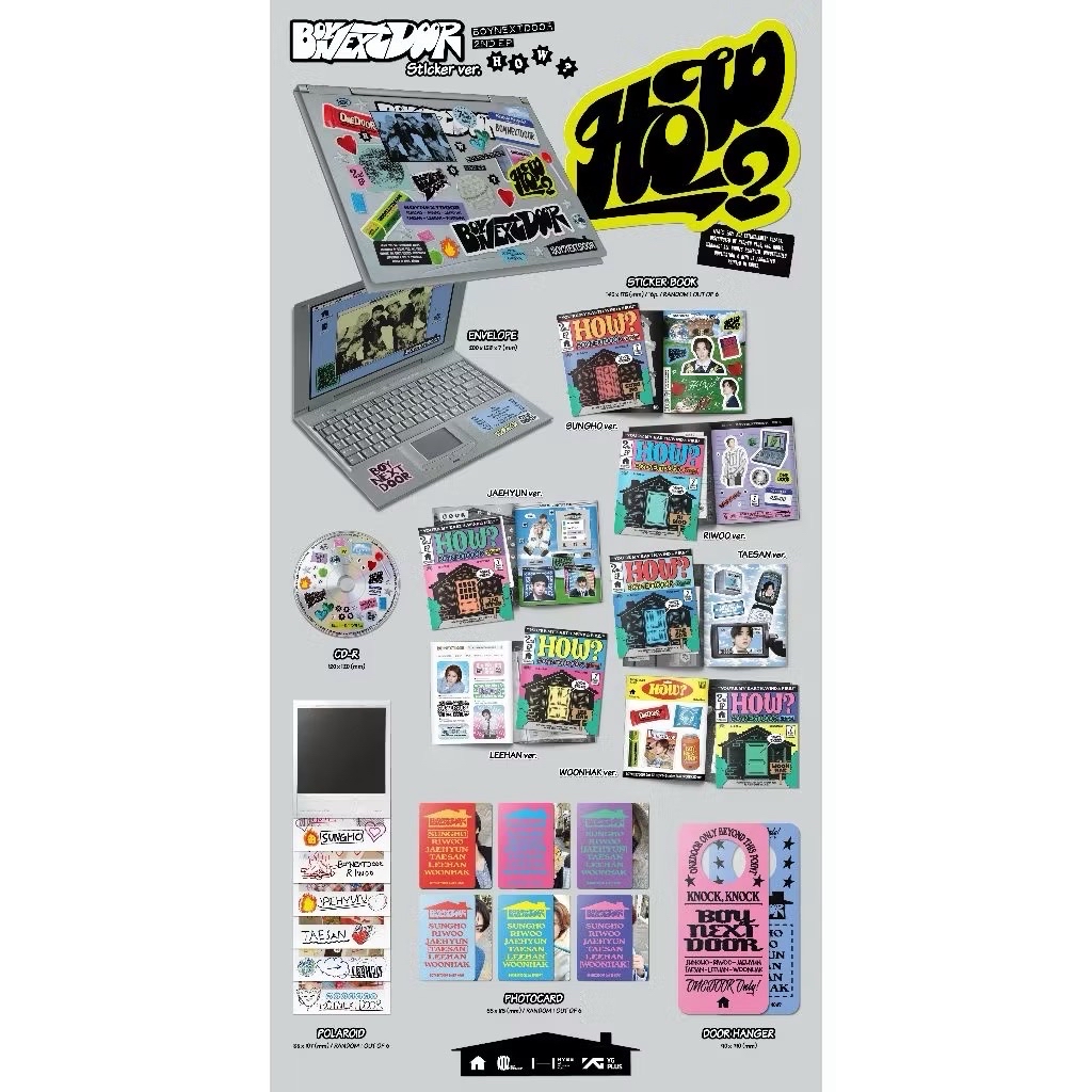 BOYNEXTDOOR 售全專 How 單封專 貼紙書 金李涵 金雲鶴