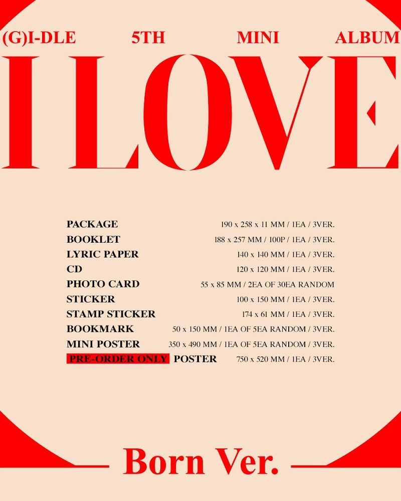 BORN版 專輯配置