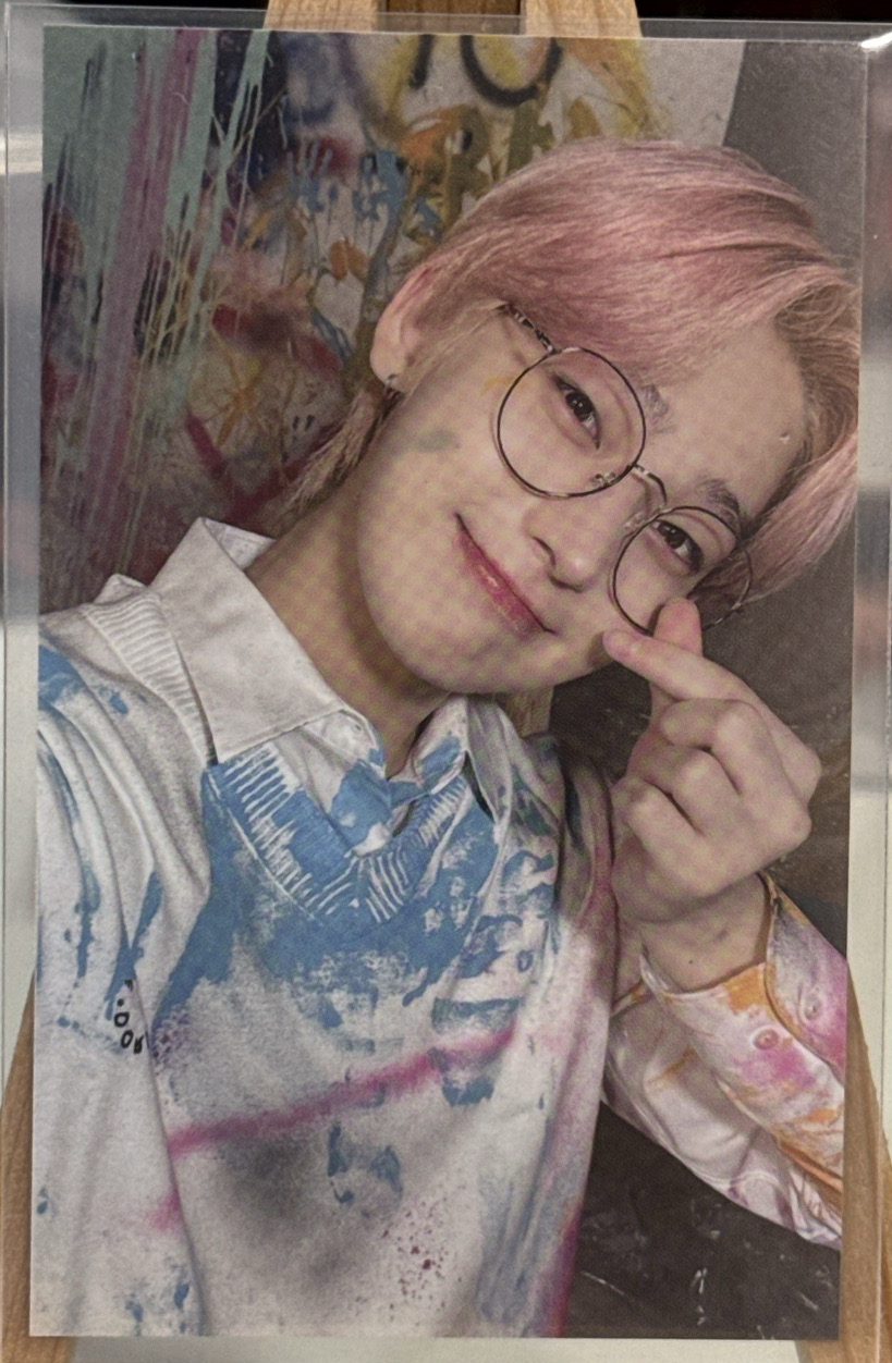 enhypen 金善禹一周年相框卡 粉髮比心禹 有損