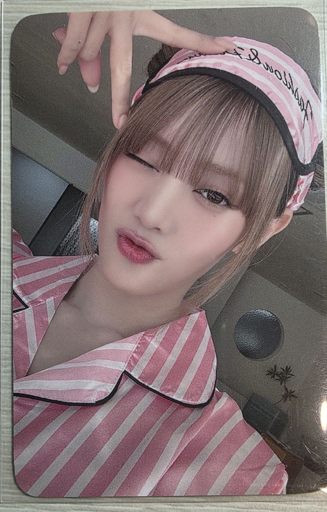 i-dle minnie代言卡 睡衣造型