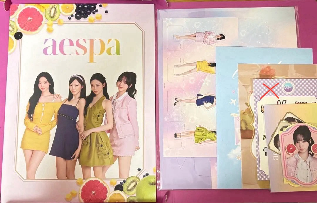 aespa 日咖會員禮 固配 內容如圖