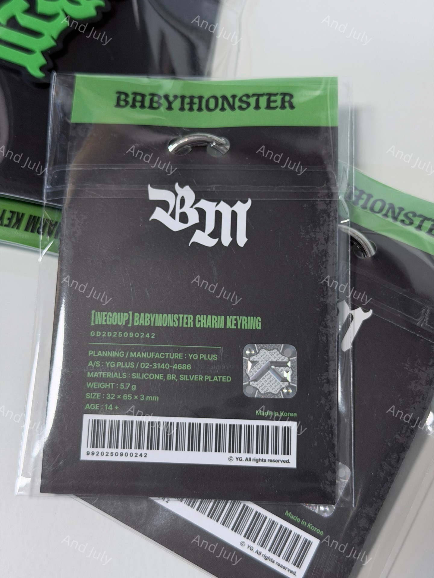 BABYMONSTER WE GO UP CHARM KEYRING