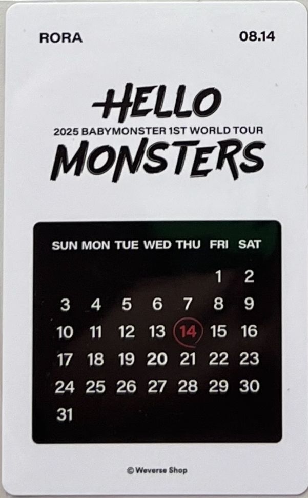 🩵BABYMONSTER RORA 世巡wvs展會 生日卡