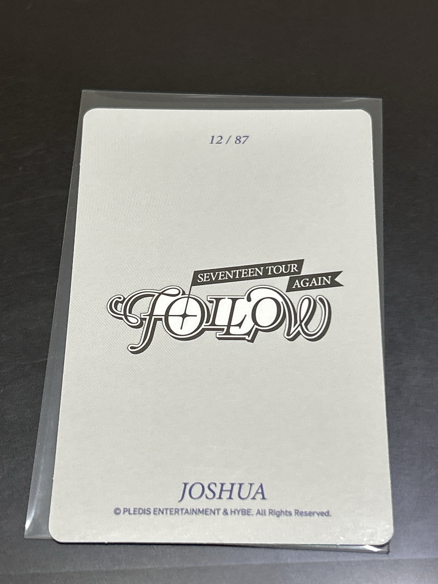 Joshua FOLLOW AGAIN 隨機卡 