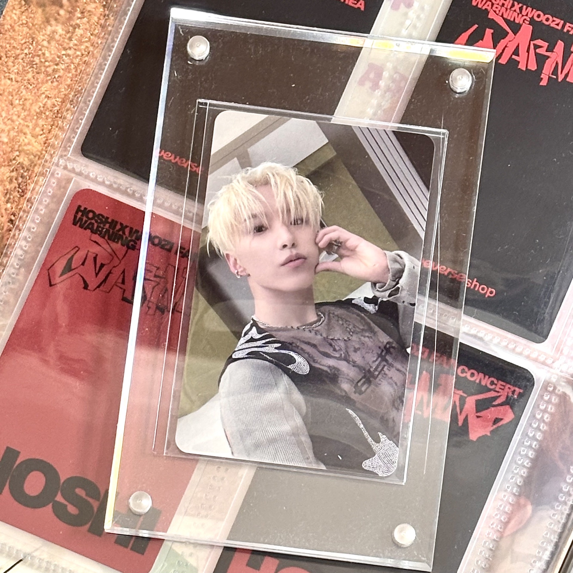 豪雨 hw hoshi woozi MA 1.0特典卡 最帥的造型臉頰比心💗