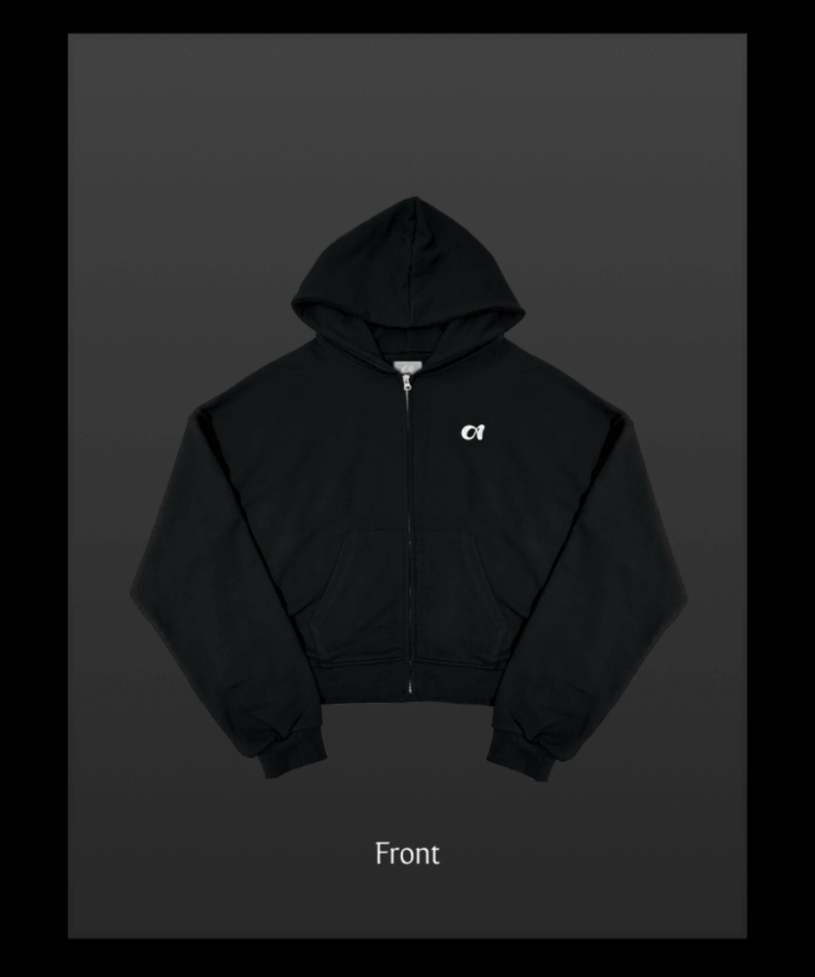 Jennie zen Cropped Zip-up Hoodie