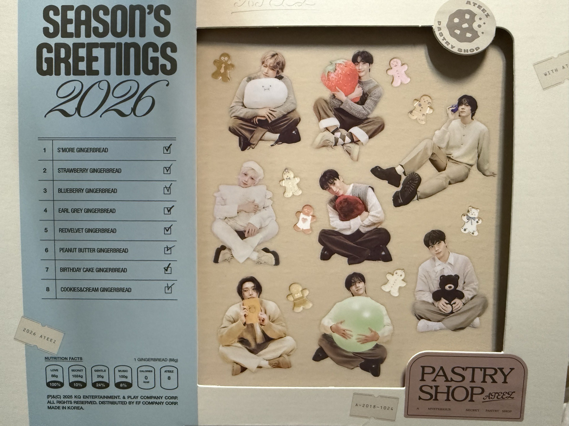 ATEEZ 2026年曆拆賣