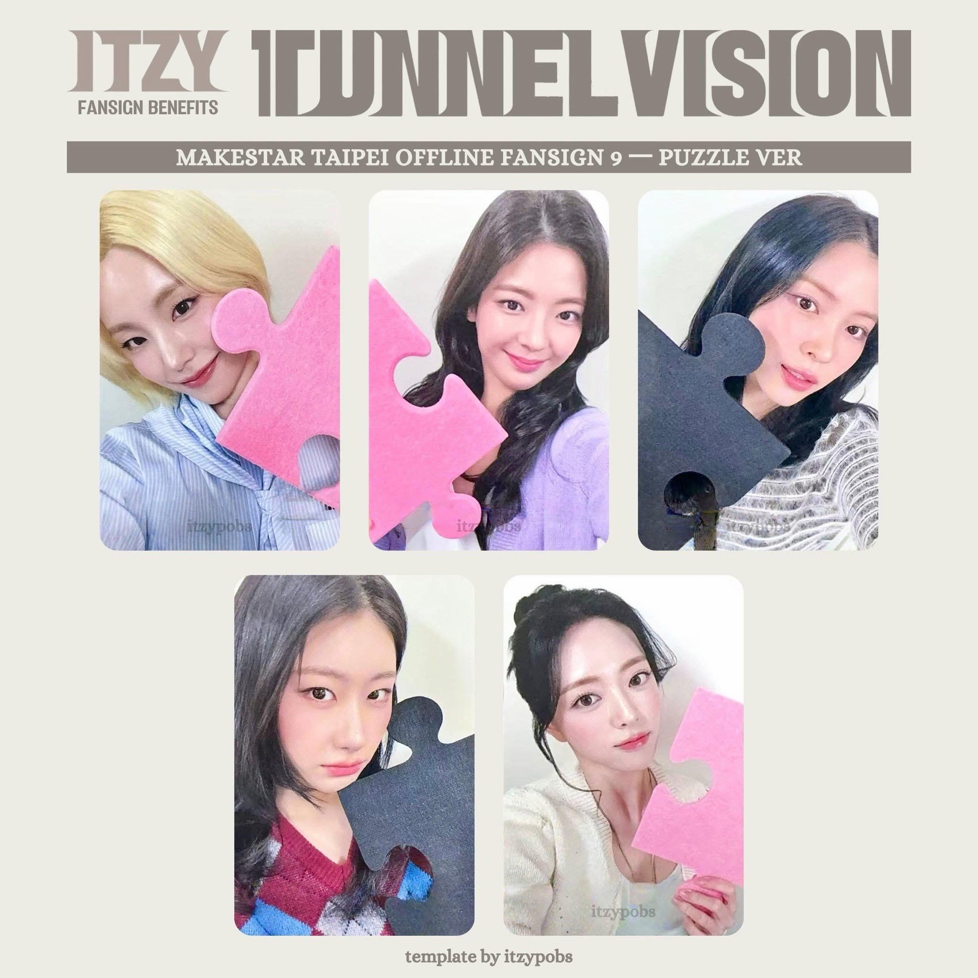 ITZY TNVS MS台北簽售 特典卡 拼圖特典 