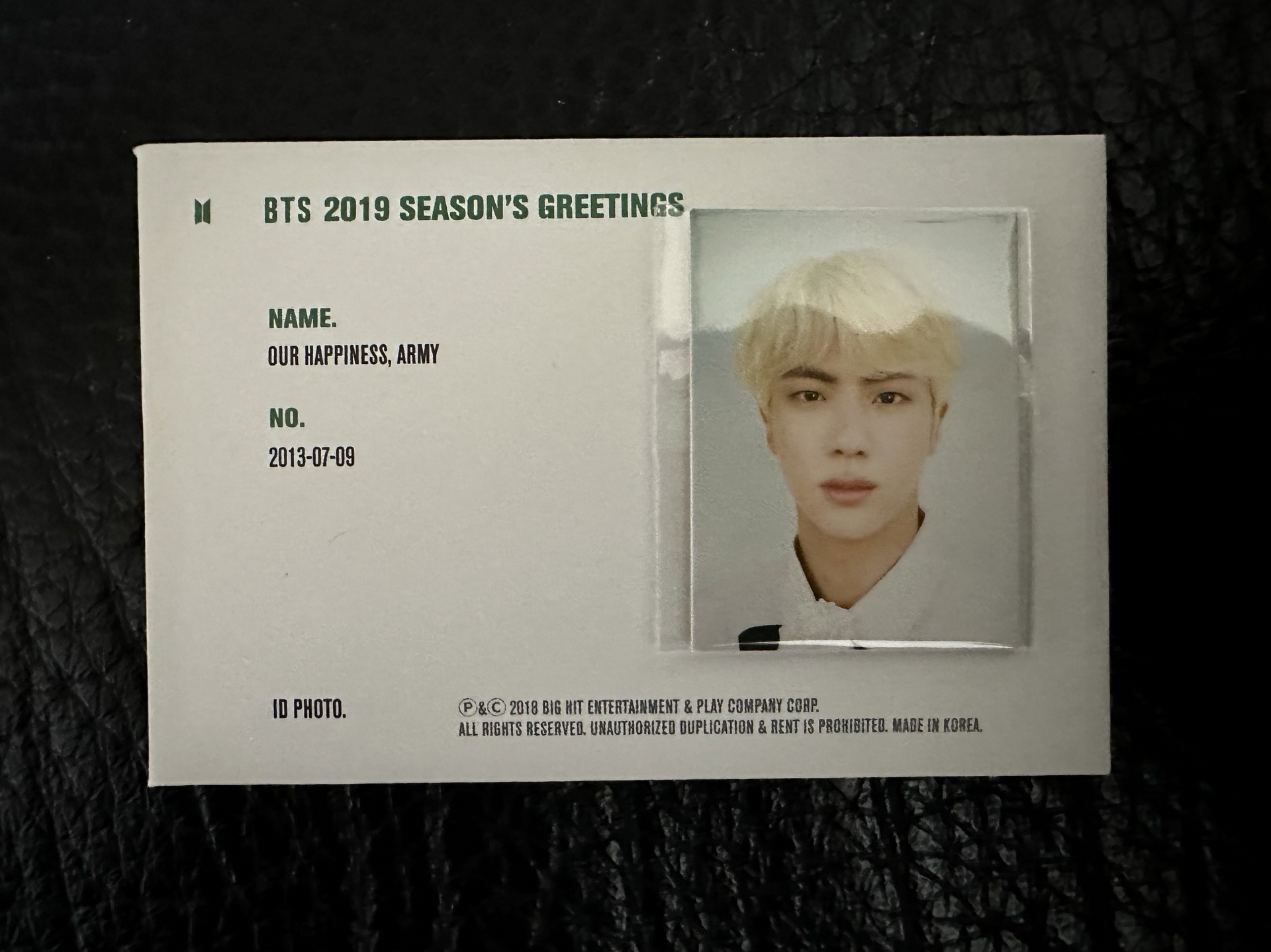 Jin （不含信封）