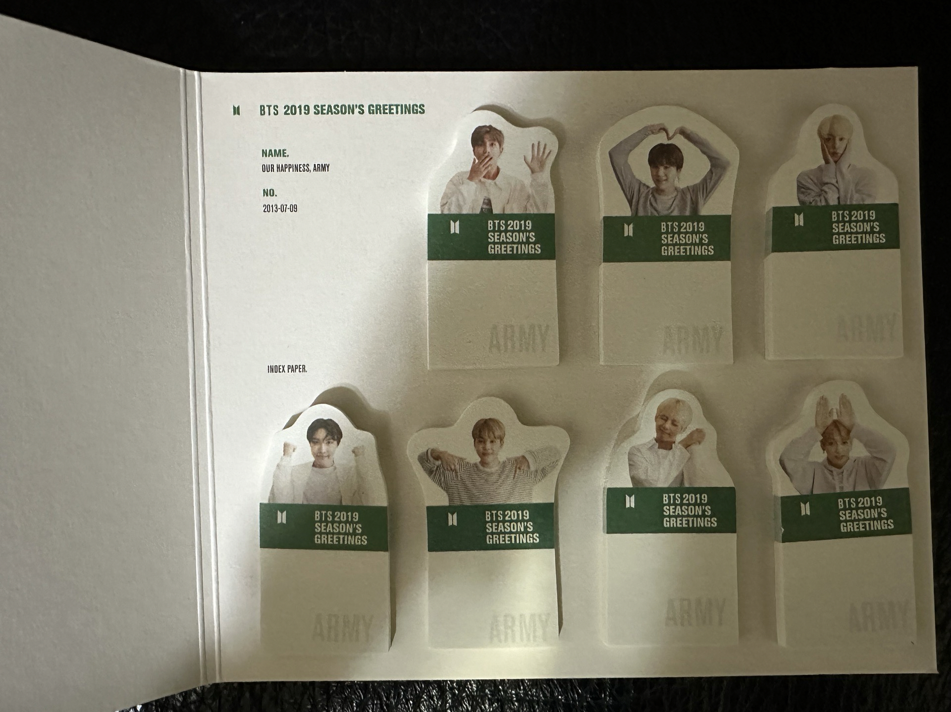 索引紙：170mm x 144mm