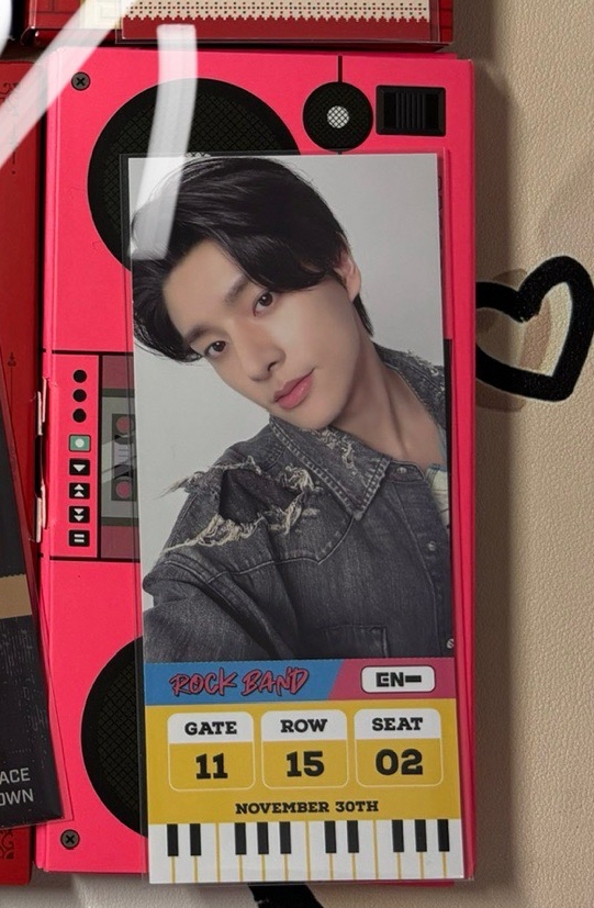 ENHYPEN JAKE沈載倫 搖滾票根