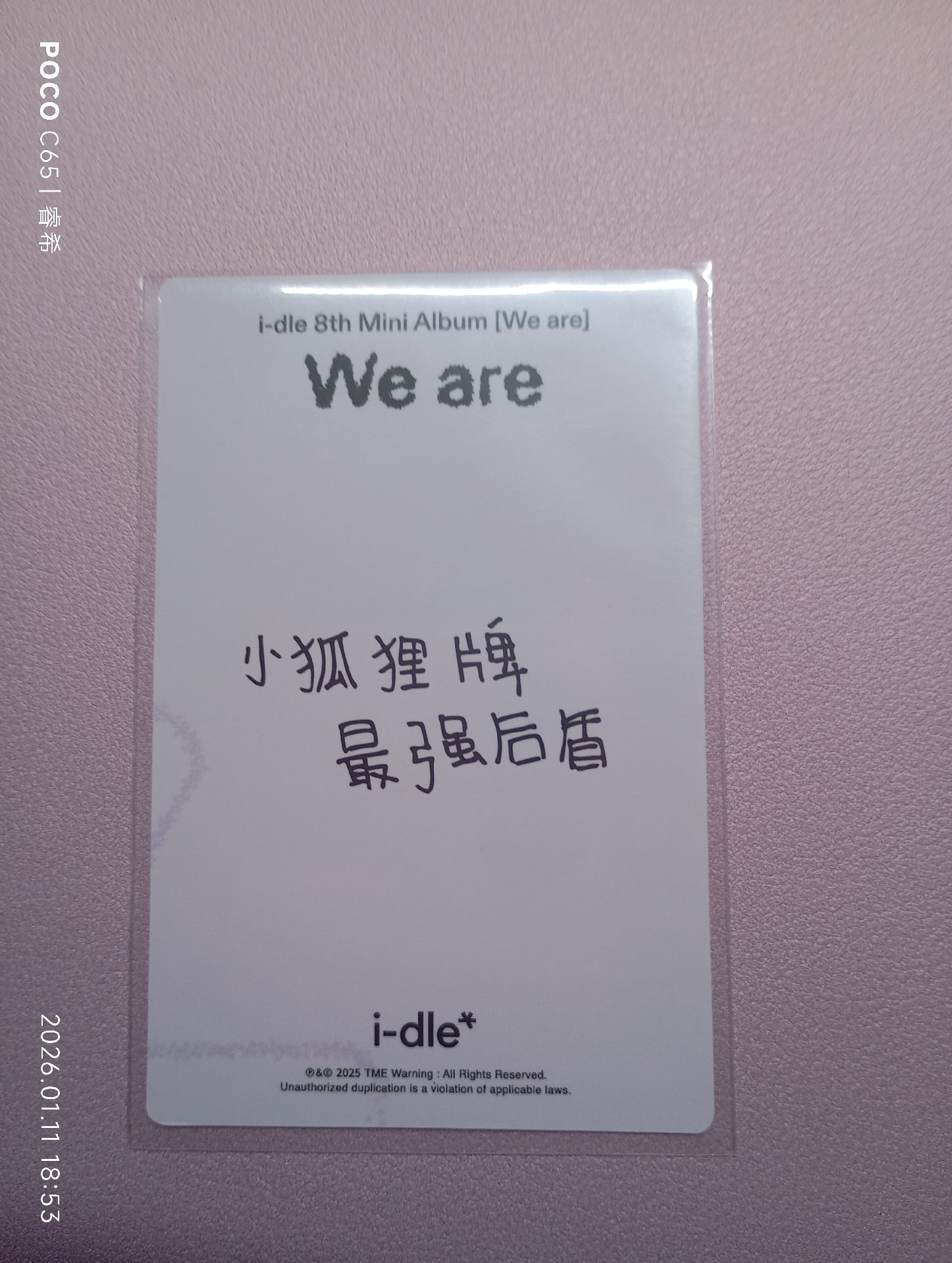 QQ音樂 中文卡背 娟