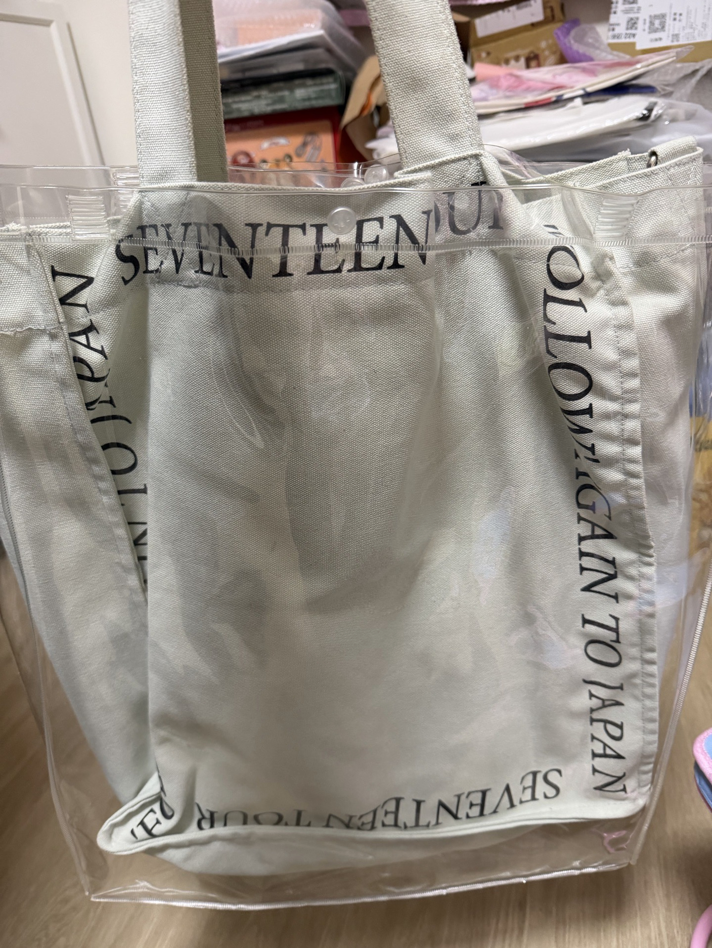 Follow again to Japan 帆布包+pvc保護套