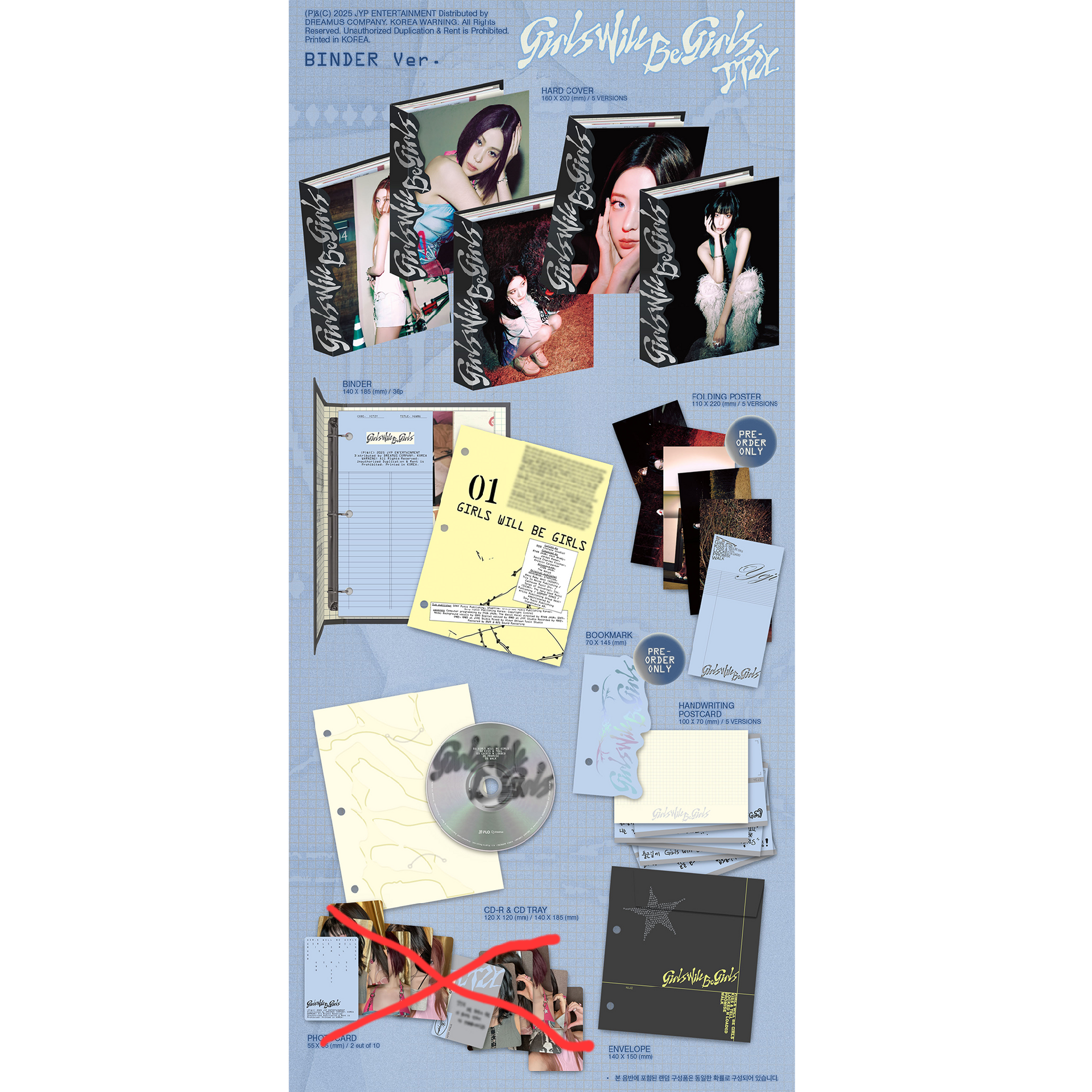 ITZY GWBG Binder ver. 留真 單封