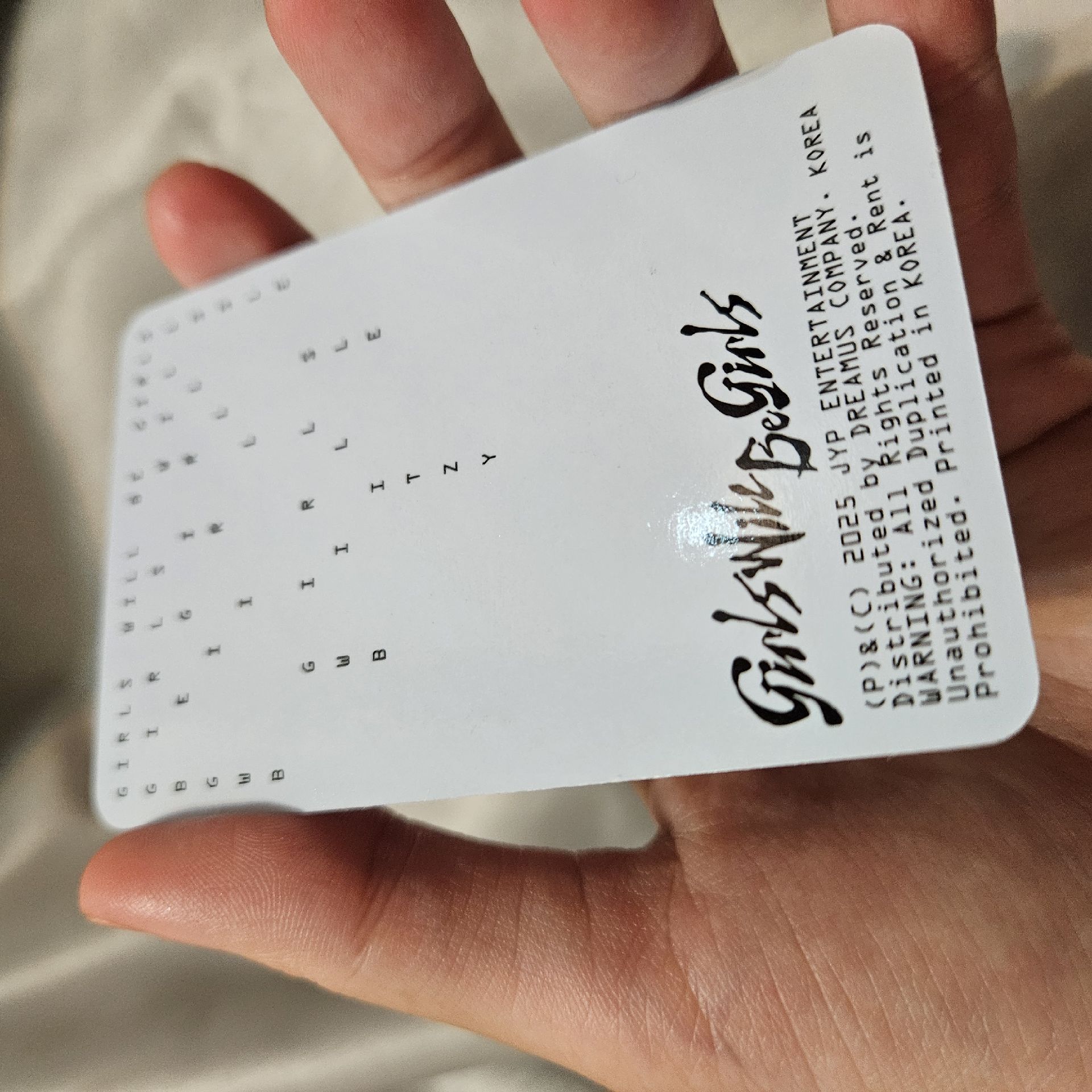 ITZY GWBG 專卡，Lia 小卡，無瑕疵，近全新