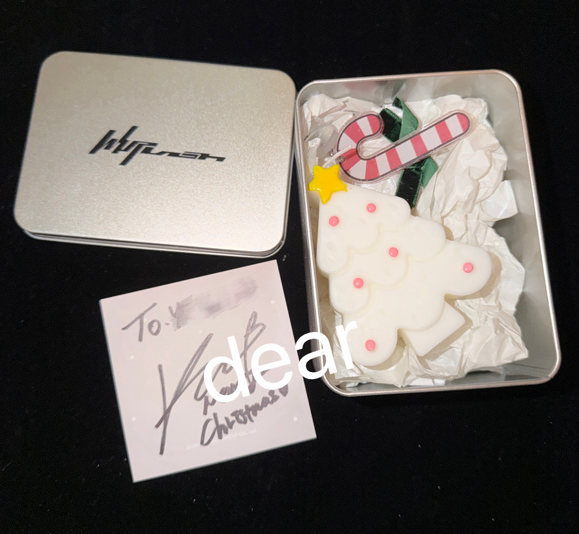 aespa karina 聖誕kms一日店長 to簽+蠟燭