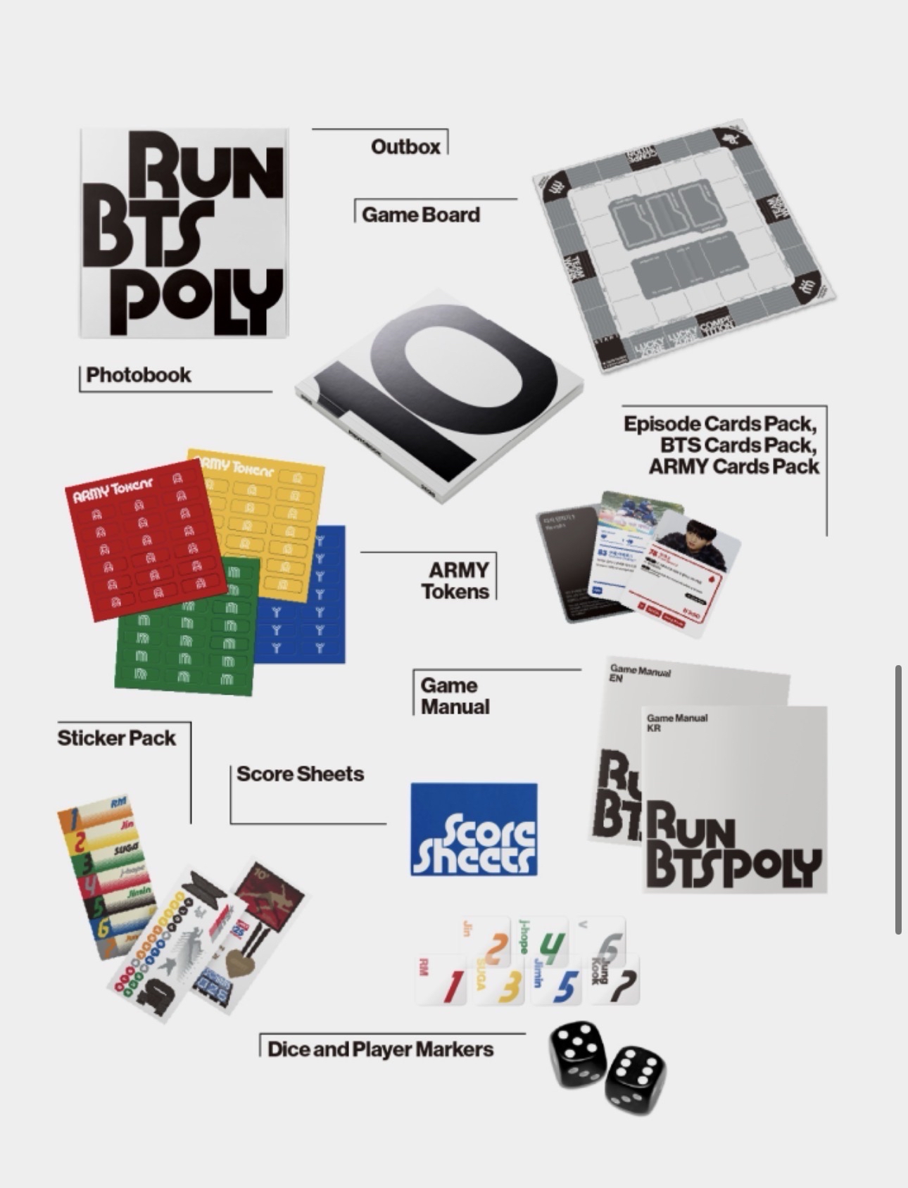 RUN BTS POLY桌遊