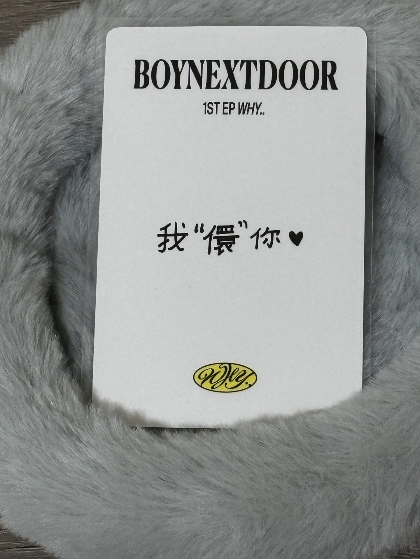 我儇你 中文卡背