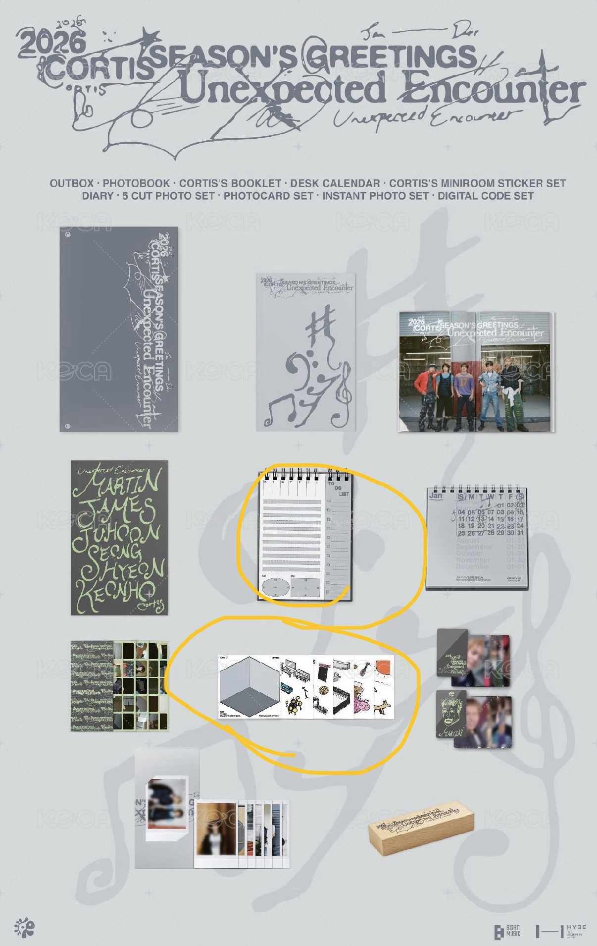 cortis 年曆拆售（包裝未拆）