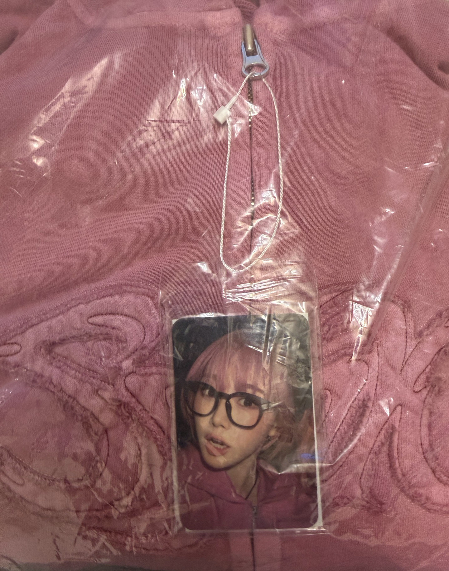 二巡 外套 PINK HOODIE ZIP-UP 外套吉含小卡 全新未拆