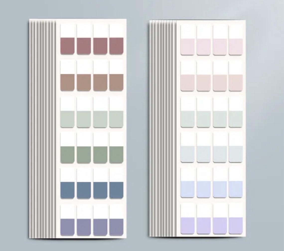 現貨！ 小號索引貼 莫蘭迪色系 一組48張