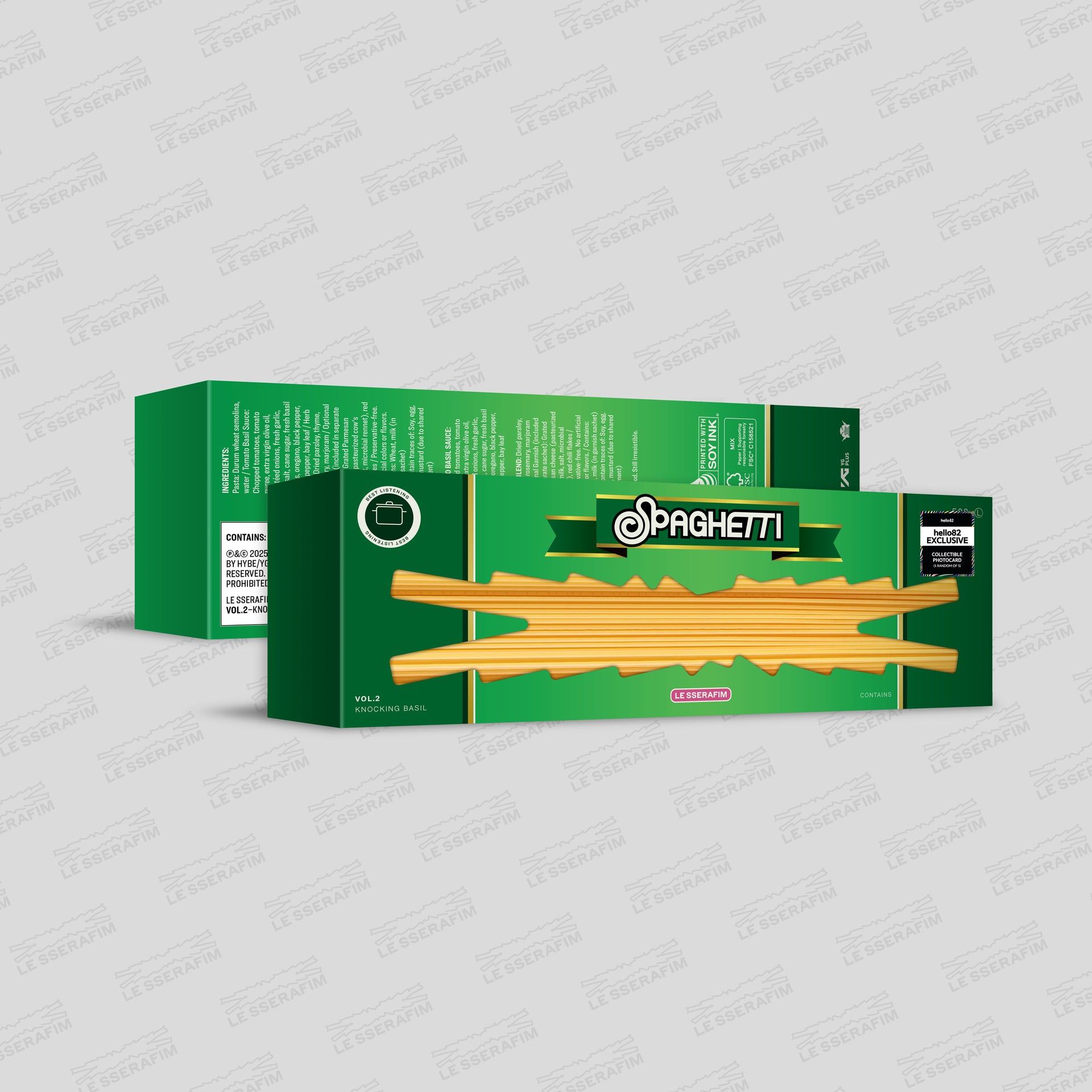 LE SSERAFIM<SPAGHETTI>綠版已拆全專（一葉）